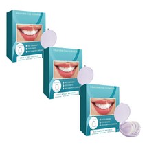 조정 가능한 스냅 온 의치 세트 임시 충전 치아 교정기 충전 교정 치아, 02 3PC, 01 One Size, 1개