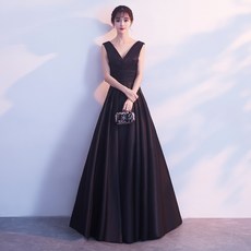 무대의상 레드 민소매 브이넥 공연 연주회 롱 드레스 파티 이브닝 2부 머메이드 샴페인