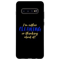 Funny Cleaner Cleaning Freak Gifts Apparel 씽크대 세정제 갤럭시 S10 쿨 클리너 청소 중이거나 고민 중인 티 케이스 Q1629374, Galaxy S10+, 1개