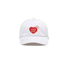 [국내당일발송] 휴먼메이드 데일리 하트 볼캡 화이트