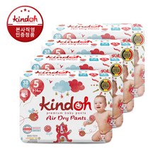 [킨도] 프리미엄 팬티기저귀 에어드라이v2 5단계 38매x4팩 152매 9~14kg, 상세 설명 참조