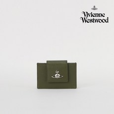 [공식] 비비안웨스트우드 카드지갑 PIMLICO WITH STRAP KHAKI