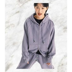 피지컬 에듀케이션 디파트먼트 PHYSICAL EDUCATION DEPARTMENT BEAD STRING HOODIE ZIP-UP PG PURPLE CHARCOAL