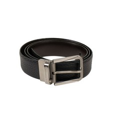 [해외]남자명품에르메네질도제냐벨트 NWT ERMENEGILDO ZEGNA Black/Brown Smooth/Grained Leather Belt Size 110 350