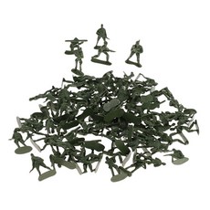 GHSHOP 5cm 플라스틱 육군 남자 액션 피규어 II 군인 장난감-100 조각 육군 녹색, 2