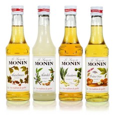 모닌 너트 시럽 250ml 4종 세트 헤이즐넛 아몬드 마카다미아 프랄린넛