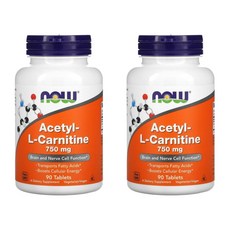 Now foods 나우푸드 L-카르니틴 750mg 90개 타블렛, 2개, 90정