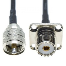 아마추어 햄 cb무전기 안테나 케이블 커넥터 동축 UHF PL-259 SO239 황동 RF RG58 30cm 50cm 100cm 2M 3M, 05 TYPE D 1Pcs_02 30CM, 1개