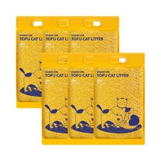  스튜디오 298 두부 모래 가는 입자 7L, 6개, 7리터 