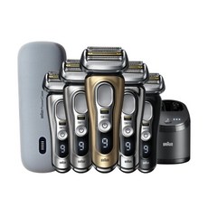  브라운 BRAUN 전기면도기 시리즈9 PRO 전기면도기+충전 세척 스테이션+파워케이스, 크롬 (9C66)(PC15) 