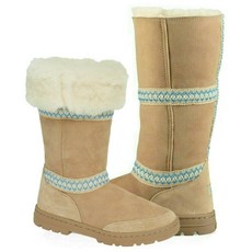 209667 어그 여자 Sundance Revival Sheepskin 스웨이드 Tall Winter 부츠 Sand 사이즈 5