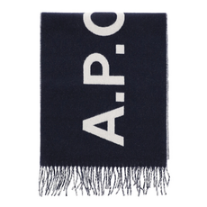 A.P.C. 아페쎄 로고 울 스카프 WOAFE-M15163 DARK NAVY