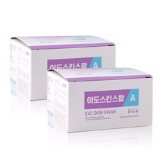 2개 이도스킨스왑(200매) 알콜솜 일회용 소독솜 알콜스왑
