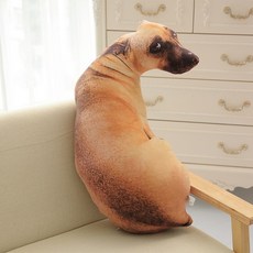 실물강아지쿠션 강아지 애착 인형 베개, 사냥개 + 50cm