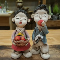 과수원 한국전통 토기인형 도자기 토우