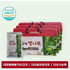 대관령벌나무 즙 해발700고지 자연건조100일 엑기스 100%순액 90ml 30포 60포 90포