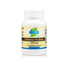 dsxtrade Priority One Nutritional s 우선순위 1 비타민 크롬 피콜린 200mcg 60개 지질과 포도당 를 하는 채식주 캡슐, 60정, 1개
