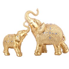 아로운 대형 황금 코끼리 장식품