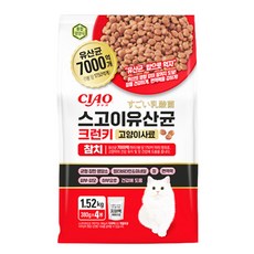 이나바 스고이 유산균 크런키 고양이 사료, 1개, 1.52kg, 참치