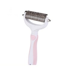 방구석상인 강아지빗 고양이빗 애견 모찌빗 죽은털제거 이중모 털갈이, 핑크