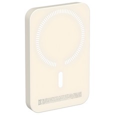 모아리 20W 맥세이프 고속 무선충전 보조배터리 5000mAh, 베이지