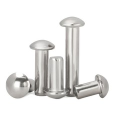 304 스테인레스 스틸 라운드 헤드 리벳 합금 셀프 플러깅 세미 해머 타입 솔리드 GB867, M8 2Pcs, 10mm, 2개