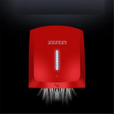 핸드드라이어 핸드드라이기 완전 자동 유도 호텔 가정용 욕실 핸드 드라이어 1800W 전력 냉온 220V 화이트, [03] 빨간, 빨간, 1개