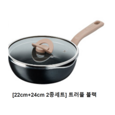 테팔 인덕션 원픽냄비팬, 22cm, 24cm 트러플블랙, 1세트