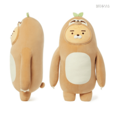 라이언 인형 나무늘보 탈쓴 라이언 바디필로우 37x70cm, 라이언 나무늘보