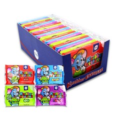 크나버 색종이과자 종이과자(컬러 맛 랜덤) 25g, 25개