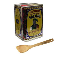 <해외직구>Saloio Portuguese 수입 올리브 오일과 간편한 주둥이 1 쿼트 32 fl oz 콜레스테롤 및 나트륨이없는 음식과 대나무 주걱., 1set, 상세참조