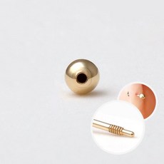 라울스톤 14K 피어싱 TR 잠금볼 침두께 약 0.7mm