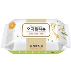 깨끗한나라 캡형 오곡 100매 물티슈 대용량 저자극, 1개
