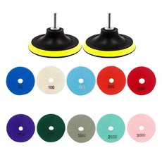 12 pcs 3 인치 다이아몬드 연마 패드 화강암 석재 콘크리트 대리석 바닥 그라인더 연마기에 대 한 습식 건식 연마 키트 세트