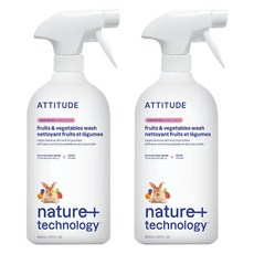 에티튜드 과일 & 채소 세정제 무향, 800ml, 2개