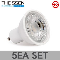 더쎈 LED할로겐 MR16 COB 4W GU10 세트, 5개, 주백색