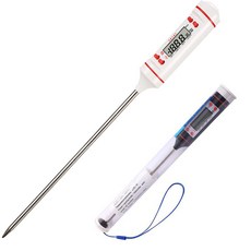 주방 디지털 바베큐 음식 고기 케이크 프라이 그릴 가정용 요리 게이지 오븐 도구, WHITE, 1개
