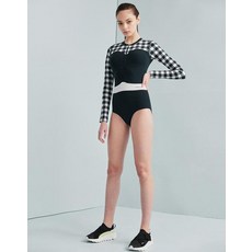 [질스튜어트 스포츠][Surf and Supply Board Short] 블루 체크배색 여자 수영복 JFSR0B476T3