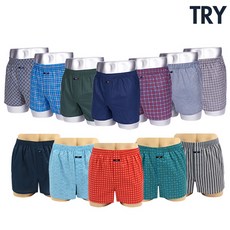TRY 트라이 남성 코튼컴포트 박서 트렁크팬티 7종+5종(12종세트)