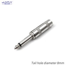 6.5mm 소켓 플러그 6.35 대형 2 코어 6.3 단일 채널 수 오디오 박스 주파수 스피커 라인 마이크 커넥터, [01] 1 pcs, [02] 8mm, 1개