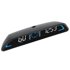 POCREATION차량용 속도계 범용 자동차 HUD 디스플레이 디지털 GPS 속도계 속도 알람 자동 밝기 조절 기능 차량용 스마트 및 피로 운전 알람, 1개