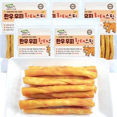 멍도락 한우우피 스틱 천연골라겐 오래먹는 한우껌, 5개, 90g, 한우우피황태스틱 - 한우우피치킨말이