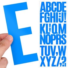 스티커 높이 A-Z 네임 알파벳 컷팅 10cm, 블루
