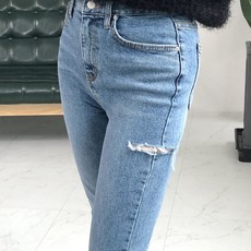 허벅지 칼구제 데님팬츠 2color