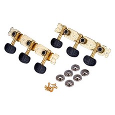 GHSHOP 2 Pcs 기타 튜닝 키 Diy 골드 교체 부품 기타 Accs에 대한 내구성, 골드+블랙, 금속, 1개