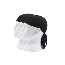 해적 모자 빠른 건조 순수 사이클링 러닝 라이딩 후드 머리띠 머, 2.Black 3PCS
