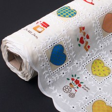 토탈하우스 순면 발포레이스 50X90cm 테이블러너 식탁커버 가구매트, 큐티하트-50X90cm-발포레이스, 1개