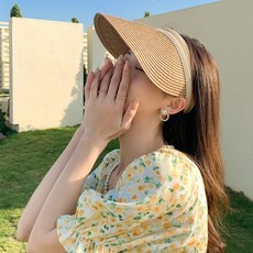 비딩그로스 썬캡 여성 여름 썬캡 모자