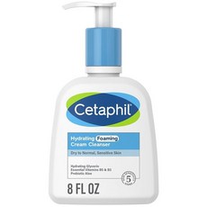[해외] Cetaphil Cream to Foam 페이스 워시 하이드레이팅 포밍 크림 클렌저 226.8g(8온스) 일반 피부부터 건조하고 민감한 피부용 진정 프리바이오틱 알