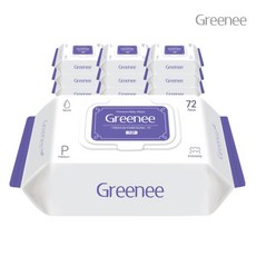 [그리니] (Greenee) 프리미엄 아기물티슈 퍼플 72매 X 10팩 캡형, 상세 설명 참조, 상세 설명 참조